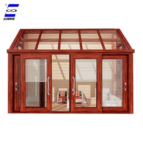 Prefab Sunroom, Exterior Hallway, Garden Sunroom, Square Houses, Sun Rooms, House Balcony, Container House Plans, Laminated Glass, Double Glass