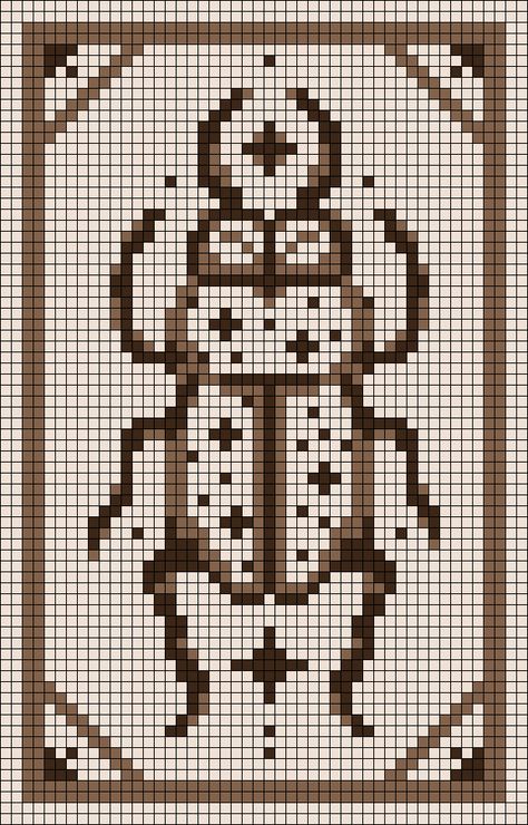 Alpha pattern #153631 | BraceletBook Dragonfly Grid Pattern, Free Vintage Cross Stitch Patterns, Tarot Card Crochet Tapestry Pattern, Hedgehog Alpha Pattern, Pixel Beetle, 3 Color Alpha Pattern, Shark Pixel Art Grid, Insect Alpha Pattern, Tarot Card Pixel Art Grid