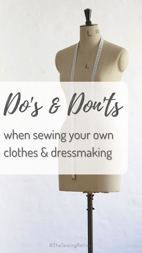 Tips and tricks, do's and don't for sewing your own clothes. Don't make the same mistakes in your next sewing project! With these tips, you'll be able to prepare your fabrics correctly before you cut your sewing pattern out and sew it all together, which is going to save you money and time. Your preparation can be the difference between a favourite piece in your wardrobe or a never-to-be worn piece so you'll want to get it right. Bring your innovative and creative ideas to life to wear or sell! Garment Sewing For Beginners, How To Create A Sewing Pattern, Free Beginner Sewing Patterns For Women, Intro To Sewing, Easiest Clothes To Sew, One Piece Sewing Pattern, Making Your Own Sewing Patterns, Sewing Your Own Clothes Beginners, Sewing Tips And Tricks Clothing