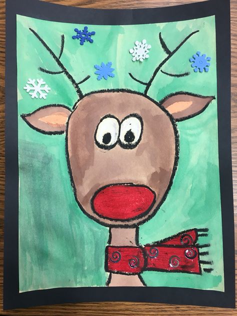 Reindeer Drawing, Christmas Art Projects, Winter Art Projects, Directed Drawing, Christmas Kindergarten, Christmas Arts And Crafts, Christmas School, Preschool Christmas, Art Youtube