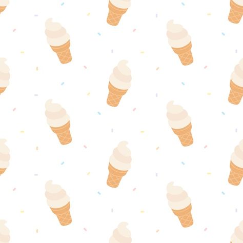 Ice Cream Background, Ice Cream Wallpaper, Flower Background Design, Doodle Background, Memphis Pattern, Cute Beagles, Ghost Cartoon, Pastel Pattern, Cute Corgi