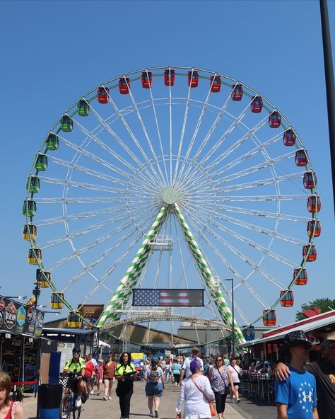 an ode to wisconsin in the summertime 🇺🇸- ferris wheel Wisconsin State Fair, In The Summertime, Wisconsin State, State Fair, Ferris Wheel, Summer Time, Wisconsin, Wheel, Quick Saves