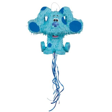 Have fun with Blue at your Blue's Clues birthday party with our Blue's Clues Pinata. For Blue's Clues party supplies, shop Michaels. com. Paw-ty time is sure to be fun with our Blue's Clues Pull String Pinata! This 16.75 by 13.25-inch pull pinata is designed to look just like Blue, making it a must-have for your Blue's Clues birthday party. Fill this pinata with up to two pounds of candy and small party favors, and hang it from a secure beam or branch. Once it's play time, have guests take turns Blue Clues First Birthday Party, 1st Birthday Activities, Pull Pinata, Blues Clues Birthday Party, Blues Clues Party Supplies, Blues Clues Birthday, Blue Clues, Blue's Clues Birthday Party, Clue Party