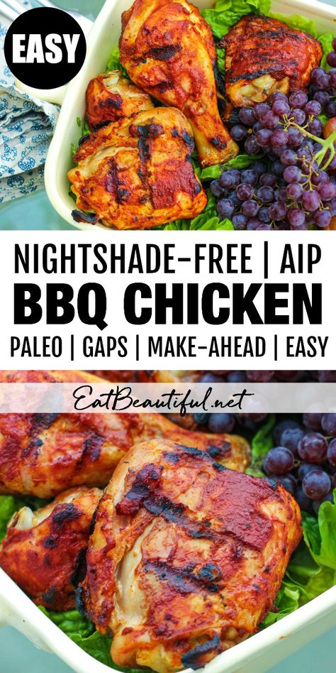 Paleo Bbq Chicken, Aip Protocol, Autoimmune Diet Recipes, Aip Diet Recipes, Paleo Bbq, Nightshade Free Recipes, Eat Beautiful, Autoimmune Recipes, Autoimmune Paleo Recipes