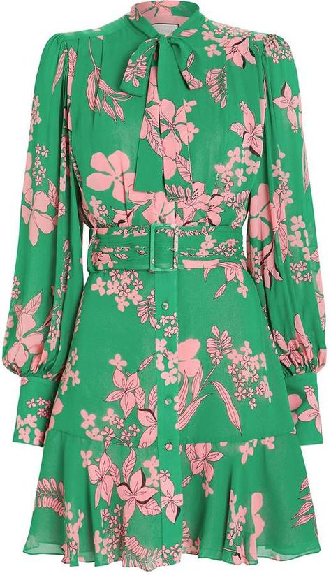 Alexis Tidale Island Floral Dress in Taurus favorite colors if green and pink. Zimmerman Dress, Dresses For Summer, Classy Dresses, 2020 Fashion, Looks Chic, Cutout Dress, Dress Suits, Mode Style, Winter Dresses