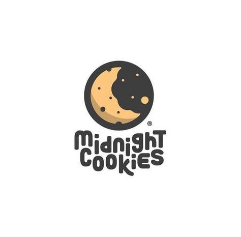 Cookie Shop Logo, Midnight Cookies, Cookies Logo, Dessert Logo, Cookie Shop, Cookies Branding, Logo Branding Design, Trendy Logos, Bakery Logo