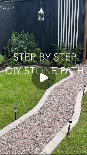 I N . S A M M Y S . G A R D E N 🌷 on Instagram: "DIY STONE PATH 🪴

Step by step guide to creating a stone path on a budget. Our garden grass was getting so patchy with constantly being walked over. This was the perfect solution for this small lawn. 

I am definitely not a professional and created this path purely for access to a storage area. This may not be suitable for heavy traffic areas. The only thing I was not able to do myself was cut the blocks.. if I am capable so are you 🤍

Block paving @bandq_uk 
Stone @beers_timber 
Weed membrane @homebargains 

#diygarden #gardentransformation #gardendiy #gardendecor #beginnergardener #gardenrenovation #stonepath #plantlovers #semidetachedhome" Lawn Path, Stepping Stone Path, Stepping Stone Paths, Small Front Gardens, I Am Capable, Garden Grass, Diy Lawn, Front Gardens, Block Paving