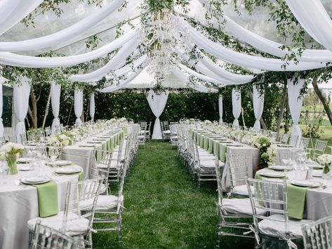 Wedding Tent Ideas That Will Wow Your Guests | The Wedding Shoppe Wedding Drapery, Elegant Backyard Wedding, Wedding Setup, Small Backyard Wedding, 12 Birthday, Storybook Wedding, Wedding Chandelier, Tent Decorations, Summer Wedding Outdoor