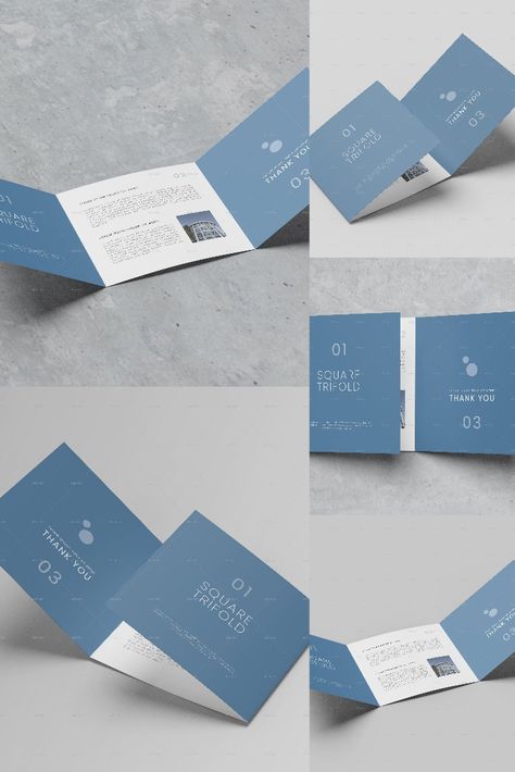 Trifold Square Brochure Mockup Square Trifold Brochure Design, Corporate Brochure Design Layout, Square Trifold Brochure, Brochure Folds, Brochures Design, Brochure Design Layout, Drawing Architecture, Perspective Drawing Architecture, Trifold Brochure Design