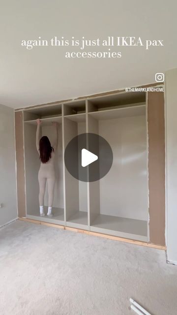 Open Face Closet, Room With No Closet Ideas Bedrooms, Room With Closet Ideas, Spacious Wardrobe Ideas, Makeup And Closet Room Ideas, Wardrobe Inside Ideas, Small Bedroom Dressing Room, Clever Bedroom Storage Ideas, A Frame Closet