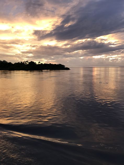 The Essequibo River at sunrise #guyana🇬🇾 Guyana Beach, South American Countries, South American, America Travel, Wonderful Places, Logo Inspiration, South America, Patagonia, Wonder