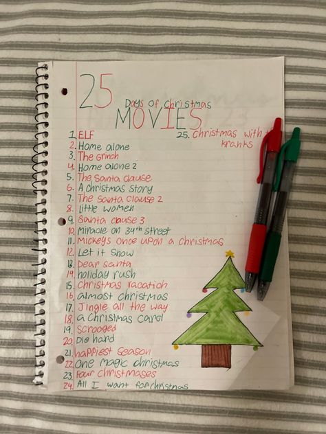 Starting of my favorite time of the year with an adorable movie list for December 25 Days Of Christmas Movies List, December Movie List, 25 Days Of Christmas Movies, Best Teen Movies, Christmas Movies List, Christmas Checklist, Cute Christmas Ideas, Christmas Lists, Tracker Ideas