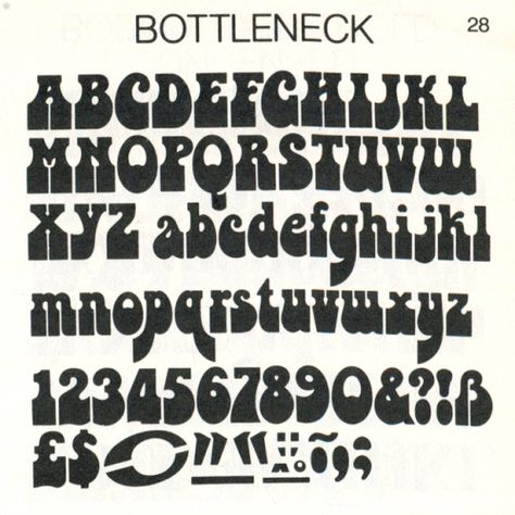 Fun & Funky 70′s Fonts From the 1979 Letraset... - The Groovy Archives Letras Cool, Typographie Inspiration, Retro Radios, Typography Alphabet, Graffiti Font, Lettering Alphabet Fonts, Free Lettering, Lettering Styles, Copyright Free