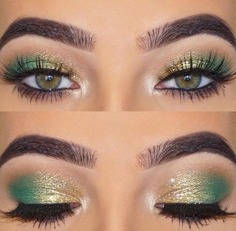 Glamour Eyeshadow, Eye Makeup For Prom, Choose Your Makeup, Tinkerbell Makeup, Makeup For Prom, Glamour Makeup Looks, Green Eyeshadow Look, Quinceanera Makeup, Ball Makeup