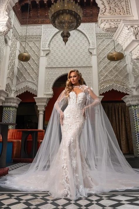 Gordana Gaia Nivi - Kitty Chen Couture Wedding Collection | Kitty Chen Couture Wedding Dress With Gloves, Kitty Chen, Gloves Style, Dress With Gloves, Cape Style, Couture Wedding, Wedding Collection, Color Ivory, Toffee