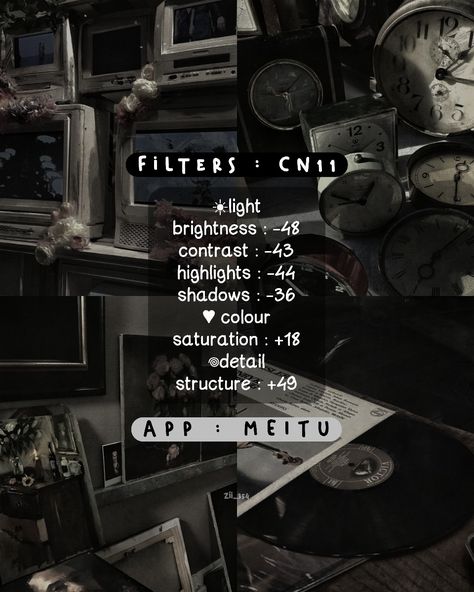 Light Room Editing Filter Dark, Dark Academia Filter Android, Picsart Adjust Filter, Dark Photo Filter, Capcut Filters Adjust, Dark Academia Vsco Filter, Dark Academia Editing, Meitu Edit Ideas, Meitu Filter