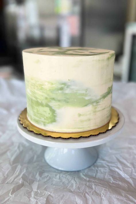 Select-a-Tint Watercolor Cake - Whipped Bakeshop Philadelphia Green And White Marble Cake, Small Beach Wedding Cake, Sage Green Baby Shower Cake, Greenery Cake, Botanical Cake, Pond Cake, Watercolor Cakes, Watercolor Wedding Cake, Pink Baby Shower Cake