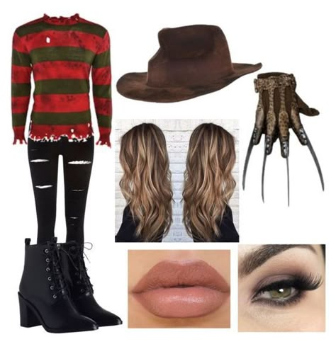 Freddy Halloween Costume Women, Freddie Kreuger Costume Woman, Women Freddy Krueger Costume, Fredy Krueger Costume Women, Halloween Costumes Freddy Kruger, Freddy Costume Women, Diy Freddy Krueger Costume Women, Freddie Kruger Costume Women, Female Freddy Krueger Costumes