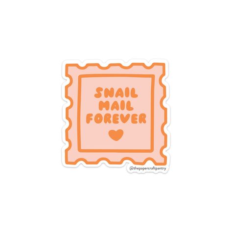 Snail Mail Forever Vinyl Sticker – The Paper + Craft Pantry Snail Stamp, Cute Mailbox, Happy Mail Stickers, Make A Wish Foundation, Canvas Learning, Mail Sign, Stationery Craft, Custom Stationery, Gifts Cards