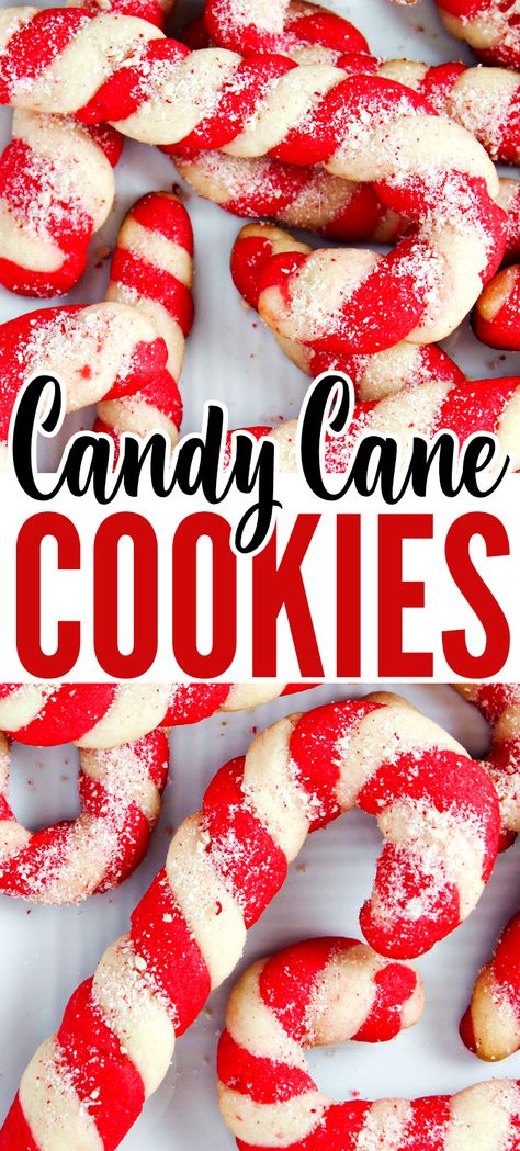 Twisted Candy Cane Cookies, Candy Cane Butter Cookies, Peppermint Candy Cane Cookies Recipe, Candy Cane Peppermint Cookies, Almond Candy Cane Cookies, Betty Crocker Candy Cane Cookies, Candy Cane Twist Cookies, Peppermint Twist Cookies, Candy Cane Cookies Easy