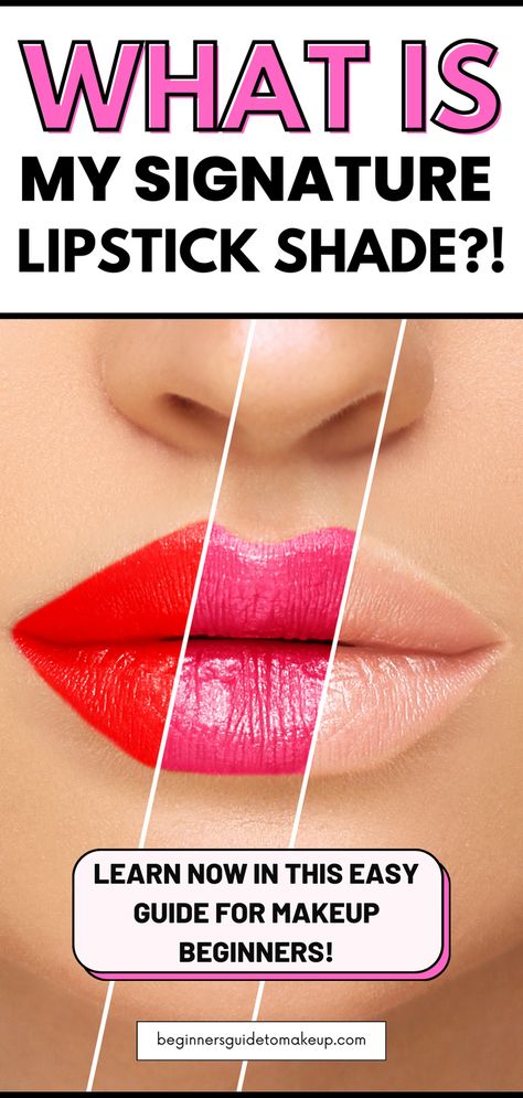 Lipstick is an outstanding makeup product that offers an endless range of shades! Because of this, finding the correct shade can immediately get confusing. There are various factors that play into what lipstick is best for you, and in this blog post, you’re going to learn exactly what your perfect lipstick shade is. How To Choose Lipstick Color Skin Shades, How To Pick The Right Lipstick Color, How To Pick Lipstick Colors, How To Find Your Perfect Lipstick Shade, How To Find The Right Lipstick Shade, Lipstick By Skin Tone Range, What Color Lipstick Should I Wear, How To Choose Lipstick Color, Perfect Pink Lipstick