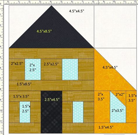 My Next House Quilt — Quilted Twins House Quilt Block, House Quilt Patterns, Electric Quilt, Queen Size Quilt, House Quilts, Patchwork Quilt Patterns, Quilt Block Tutorial, Penny Rugs, Quilt Block Pattern