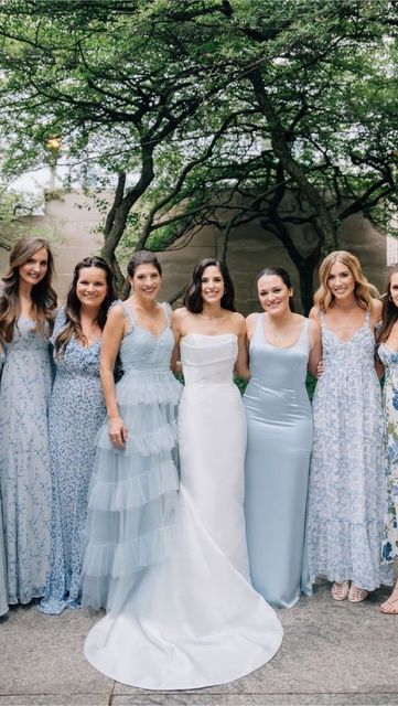 Trending Bridesmaid Dresses, Light Blue Wedding, Something Blue Wedding, Blue Themed Wedding, Blue Theme, Future Wedding Plans, Blue Bridesmaid Dresses, Blue Bridesmaids, Wedding Goals