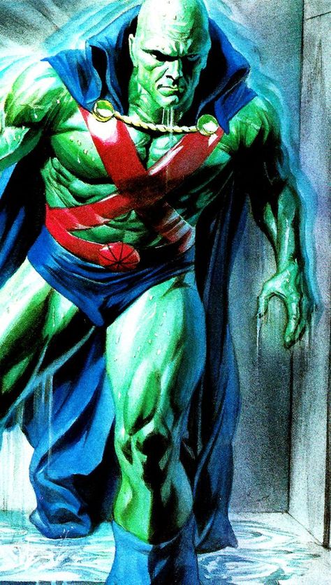 Martian Manhunter by Alex Ross: Manhunter Dc, Martian Man, Man Hunter, Martian Manhunter, Univers Dc, Alex Ross, Arte Dc Comics, Dc Comics Characters, Detective Comics