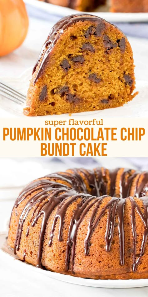 Pumpkin Chocolate Chip Cake, Pumpkin Bundt Cake Recipes, Chocolate Chip Bundt Cake, Pumpkin Bundt, Pumpkin Bundt Cake, Pumpkin Cake Recipes, Pumpkin Spice Cake, Chocolate Chip Cake, Pumpkin Chocolate Chip