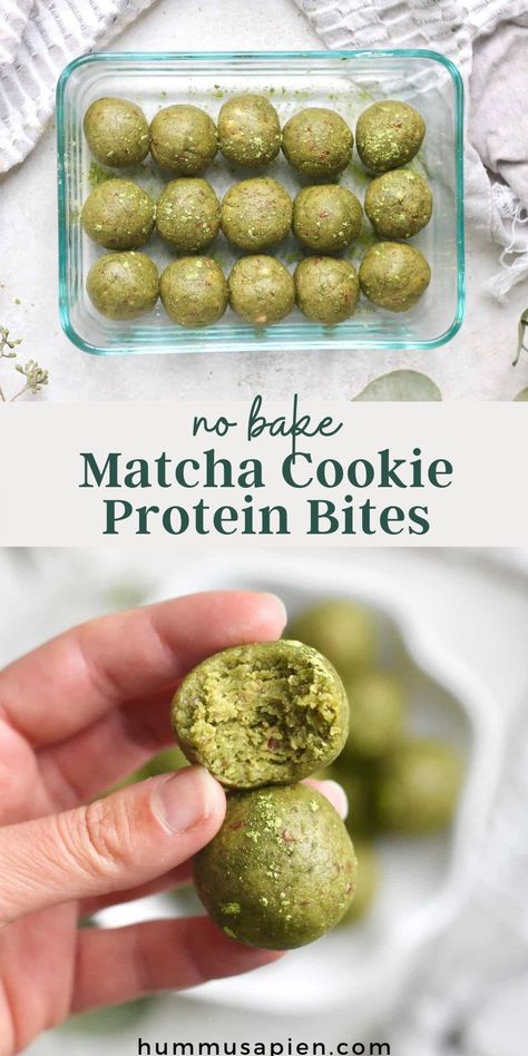 Culinary Matcha Recipes, Macha Recipes Healthy, Matcha Baking Recipes Healthy, Matcha Protein Bar, Healthy Matcha Cookies, Matcha Recipes Healthy, Baking With Matcha, Matcha Protein Balls, Vegan Matcha Recipes