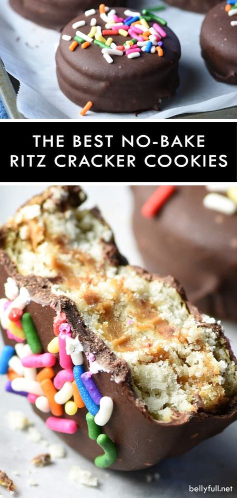 Ritz Cracker Cookies are a timeless, effortless, crazy delicious sweet and salty treat that are a must for tailgating, birthday parties, cookie exchanges, and holidays. #ritzcrackers #ritzcrackercookies #chocolateritzcrackercookies #nobake #recipe #partytreats #holidaynobake Ritz Cracker Cookies, Ritz Cracker, Popular Cookies, Biscoff Cookie Butter, Cracker Cookies, Salty Treats, Kindergarten Graduation, Ritz Crackers, No Bake Treats