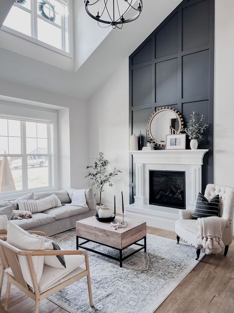 Fireplace Mantle Wall Ideas, Angled Ceiling Fireplace Living Room, Easy Fireplace, Fireplace Accent Walls, Modern Farmhouse Wall Art, Mantle Ideas, Room Fireplace, Large Abstract Wall Art, Accent Walls In Living Room