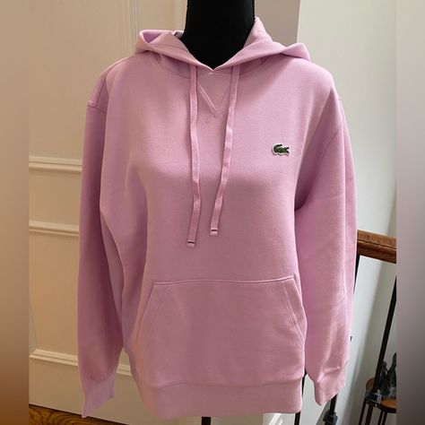 NWT Lacoste Women’s loose fit hooded cotton blend sweatshirt Lacoste Pink, Lacoste Women, Lacoste Sport, Sports Sweatshirts, Black Fleece, Hooded Tops, Grey Hoodie, Full Zip Hoodie, Cotton Sweater