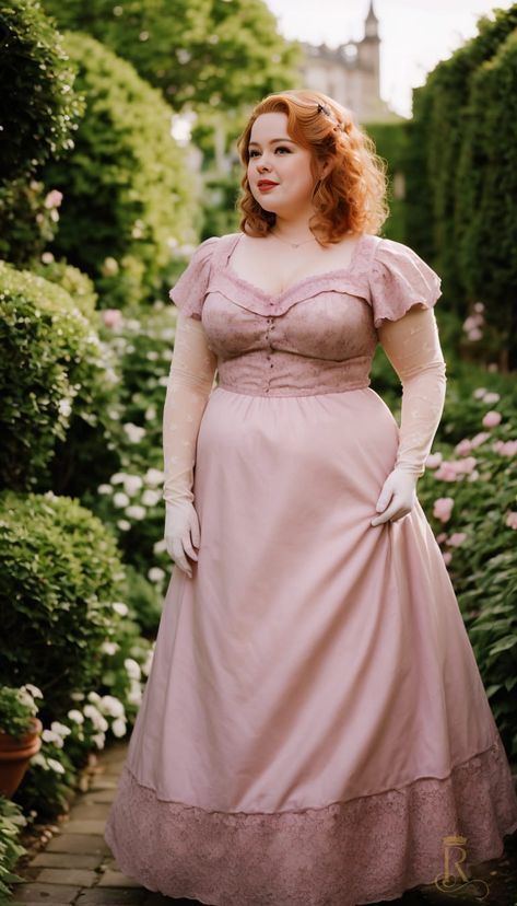 Bridgerton Plus Size Dresses, Regency Dress Plus Size, Plus Size Bridgerton Dresses, Bridgerton Dresses Plus Size, Penelope Featherington Outfit, Bridgerton Dresses Penelope, Plus Size Regency Dress, Penelope Bridgerton Aesthetic, Penelope Featherington Wallpaper