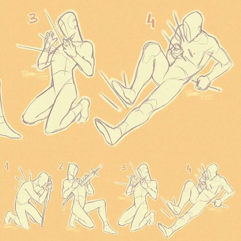 Shocked Character Pose, Knife In Chest Drawing, Stab References Pose, Shocked Drawing Poses, Stab Drawing Reference, Lying On Back Pose Reference, Feral Art Poses, Knife Stab Drawing, Fruity Poses Drawing Reference