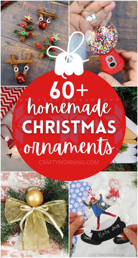 Natal, Cheap Christmas Ornaments, Kids Crafts Ornaments, Easy Diy Christmas Ornaments, Christmas Ornaments Diy Kids, Daycare Gifts, Ornaments Diy Kids, Homemade Christmas Ornaments, Homemade Christmas Ornaments Diy