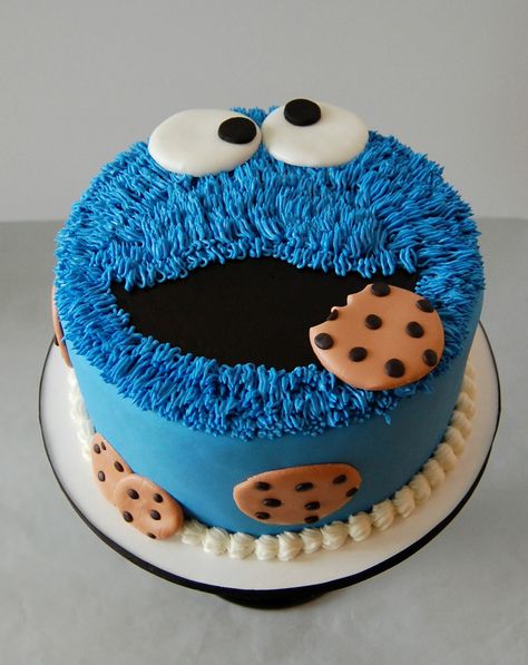 Cookie Monster Cakes, Monster Birthday Cakes, Cookie Monster Birthday Party, Cookie Monster Cake, Oven Kitchen, Inside Cake, Cookie Monster Party, Cookie Monster Birthday, Mini Torte