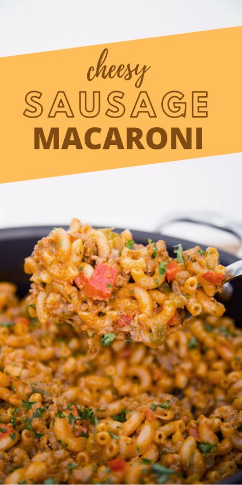 What To Do With Elbow Macaroni, Italian Sausage Elbow Macaroni, Elbow Macaroni Recipes Easy, Recipes With Elbow Noodles, Sausage Macaroni, Elbow Pasta Recipes, Elbow Macaroni Recipes, Man Dinner, Spark Recipes