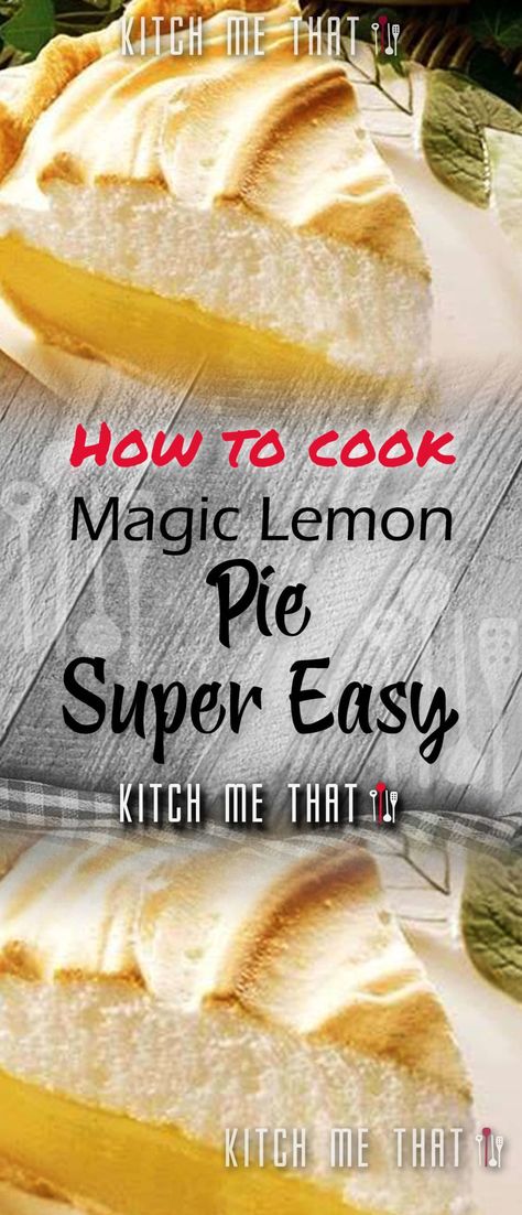 Magic Lemon Pie !! Eagle Brand Lemon Pie, Lemon Magic, Cinnamon Swirl Coffee Cake, Banana Pudding Cookies, Slow Cooker Appetizers, Lemon Pie Recipe, Best Carrot Cake, Pudding Cookies, Easy Meal Ideas