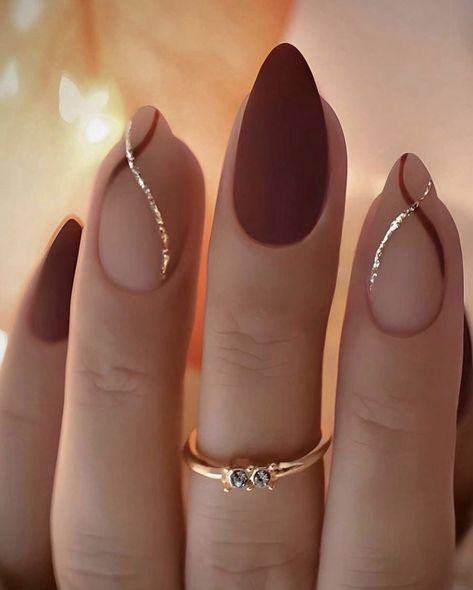 Mate Nail Design, Matte Almond Nails, Ideas Uñas, Matte Nails Design, Almond Nails Designs, Elegant Nails, Fancy Jewelry, Matte Nails, Nude Nails