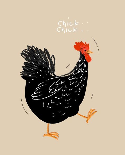 Hen Illustration Chicken Art, Funny Chicken Illustration, Chicken Illustration Cute, Chicken Illustration Design, Pig Illustration Design, Chickens Illustration, Chicken Background, Hen Drawing, Hen Illustration