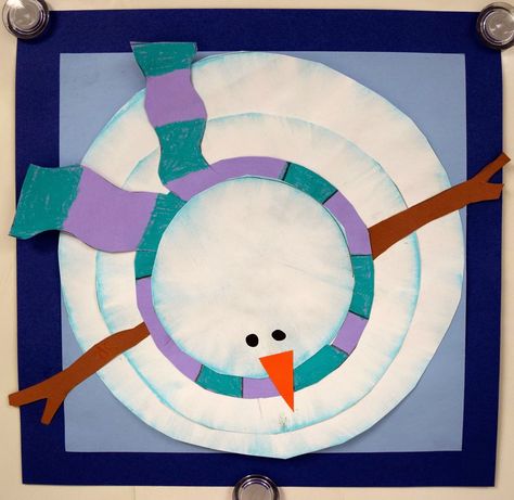 Art with Mrs. Nguyen (Gram): Birds-Eye-View Snowman II (4th) Elementary Art Ornaments, Snowman Perspective Art, Grade 1 Art, Snowman Art, Winter Art Lesson, Winter Art Projects, 4th Grade Art, Chalk Pastel, 3rd Grade Art