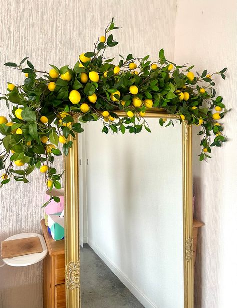 1 PCS Faux Artificial Lemon Garland Faux Citrus Lemon Swag - Etsy UK Lemon Tablescape, Lemon Garland, Summer Floral Decor, Engagement Brunch, Summer Party Decor, Italy Party, Daisy Baby Shower, Citrus Baby, Italian Theme