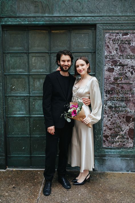 Civil Wedding Casual Outfit, Casual Wedding Bride And Groom, Vintage Civil Wedding Dress, Courthouse Wedding Shoes, Courthouse Wedding Winter, City Hall Wedding Dress Civil Ceremony Outfit, Nashville Courthouse Wedding, Civil Wedding Outfit The Bride Casual, Winter Wedding Casual