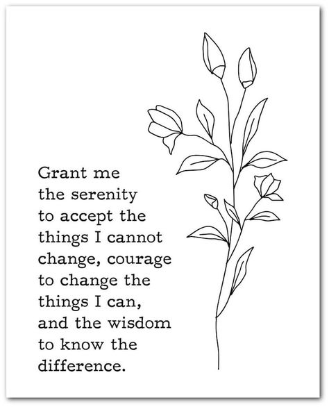 Serenity Prayer Quote Wallpaper, Serene Tattoo, Serenity Prayer Quote, Serenity Prayer Printable, Serenity Prayer Tattoo Design, Serenity Prayer Art, Serenity Prayer Tattoo, Powerful Poems, Serenity Tattoo