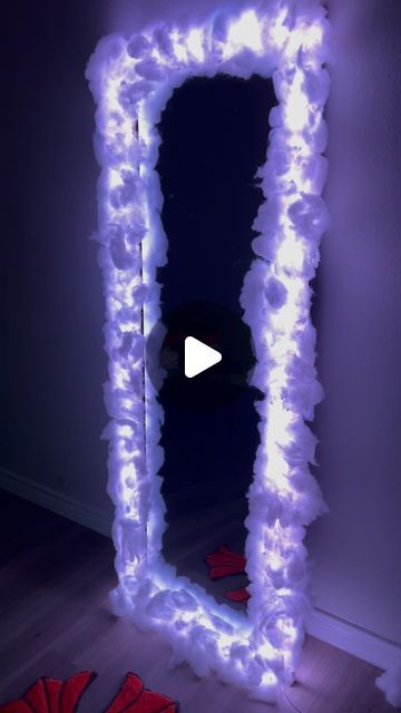 mya angel🌈 on Instagram: "diy project 🤍 lights & clouds from Temu." Diy Floating Clouds, Cloud Mirror Diy, Cloud Lamp Diy, Diy Cloud Light, Cloud Mirror, Cloud Lamp, Diy Clouds, Cotton Clouds, Cloud Lights