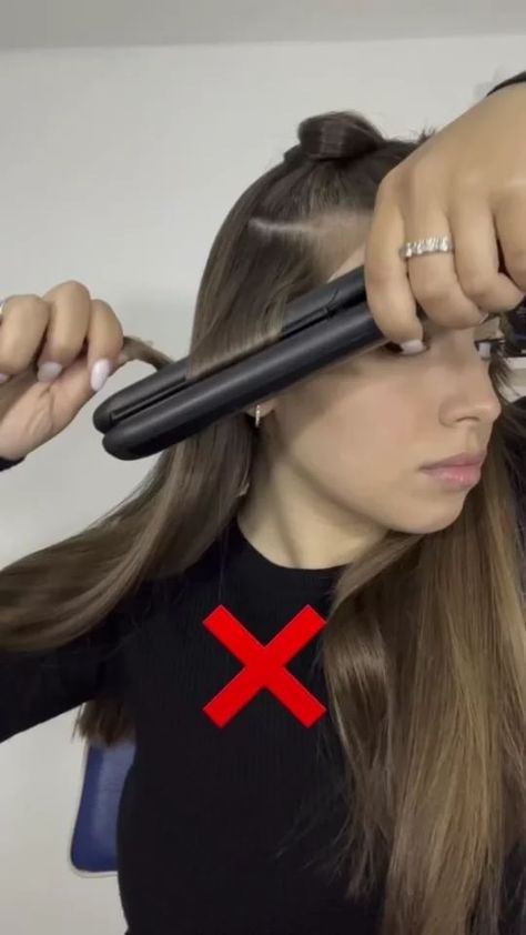 Pin on Hair How To Make Hairstyle, Easy Curled Hairstyles, Curls With Straightener, Curl Hair With Straightener, Hair Curling Tutorial, Best Hair Straightener, Hair Hack, Hair Curling Tips, Flat Iron Curls