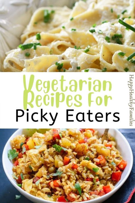 easy inexpensive meatless family dinner recipes with pasta, rice, veggies kids will love Vegetarian Recipes Everyone Will Like, Morning Star Recipes Vegetarian, Meatless Monday Recipes Dinner Ideas, Vegetarian Toddler Meals, Vegetarian Recipes For Kids, Emma Food, Dinners For Picky Eaters, Family Vegetarian Meals, Kid Friendly Vegetarian Recipes