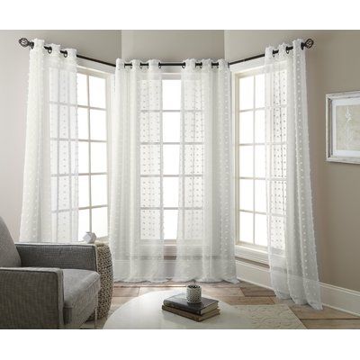 Bay Window Curtains, Tab Top Curtains, Elegant Curtains, Sheer Curtain Panels, Grommet Curtains, White Paneling, Colorful Curtains, Sheer Curtain, Curtain Panels