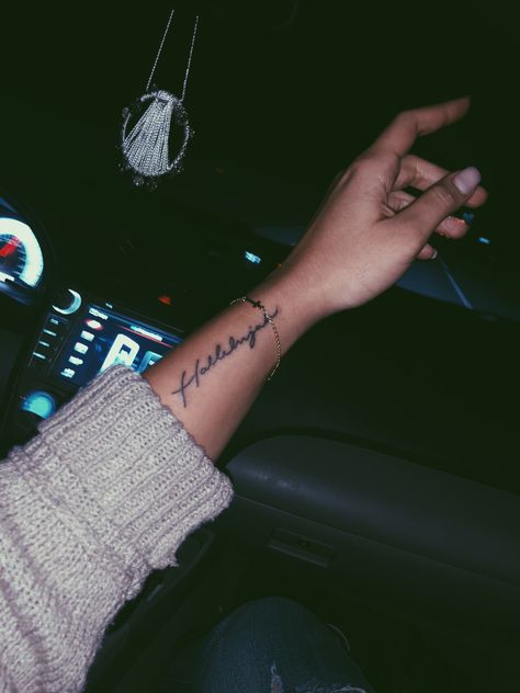 Hallejuah Tattoo, Hallelujah Even Here Tattoo, Hard Fought Hallelujah Tattoo, Hosanna Tattoo, Radius Tattoo, Peace Tattoos For Women, Peaceful Tattoos, Hallelujah Tattoo, Side Wrist Tattoos For Women